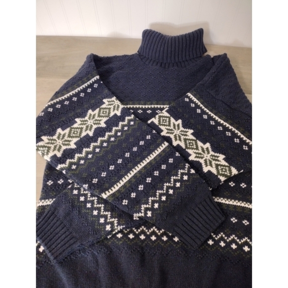 Liberty Sweaters Fair Isle Nordic pattern navy blue sweater - Picture 5 of 11
